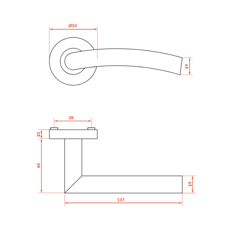 Klamka Drzwiowa FARO Czarna Matowa Stal Nierdzewna Klamka Drzwiowa FARO Czarna Matowa Stal Nierdzewna