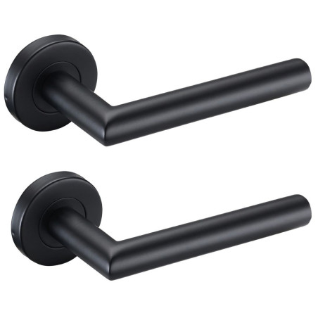 Klamka Drzwiowa Okrągła Czarna Mat Wigo