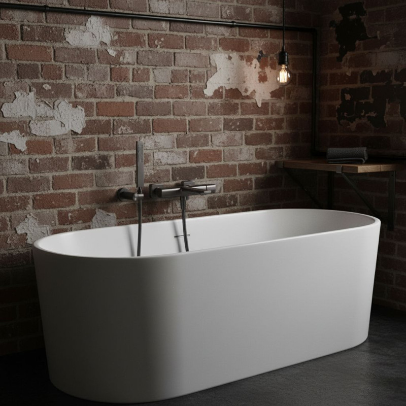 Bateria Wannowa Ścienna Z Zestawem Natryskowym Grafitowa Tores Bateria Wannowa Ścienna Z Zestawem Natryskowym Grafitowa Tores