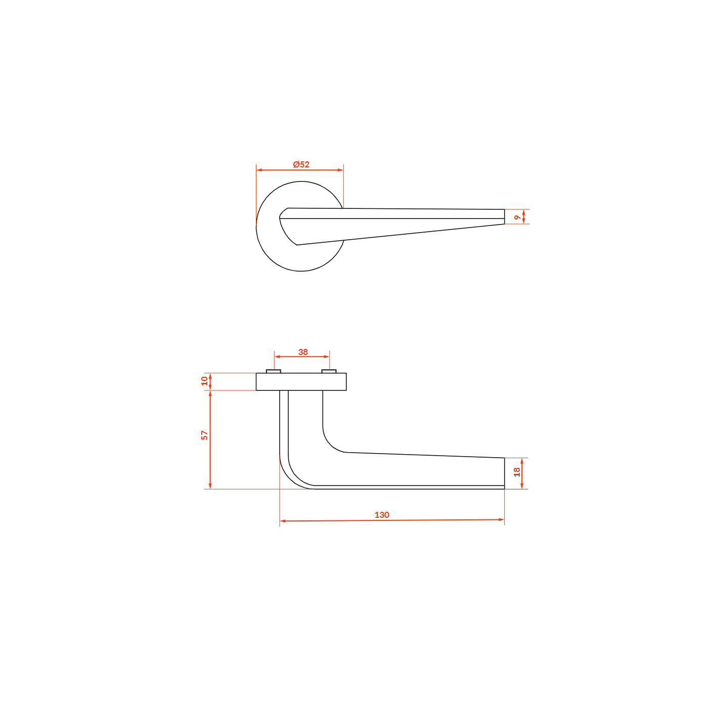 Klamka Drzwiowa Wewnętrzna Verdon Czarna Matowa Klamka Drzwiowa Wewnętrzna Verdon Czarna Matowa