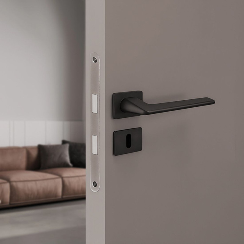 Klamka do Drzwi Wewnętrznych Czarna Mat Recta Klamka do Drzwi Wewnętrznych Czarna Mat Recta