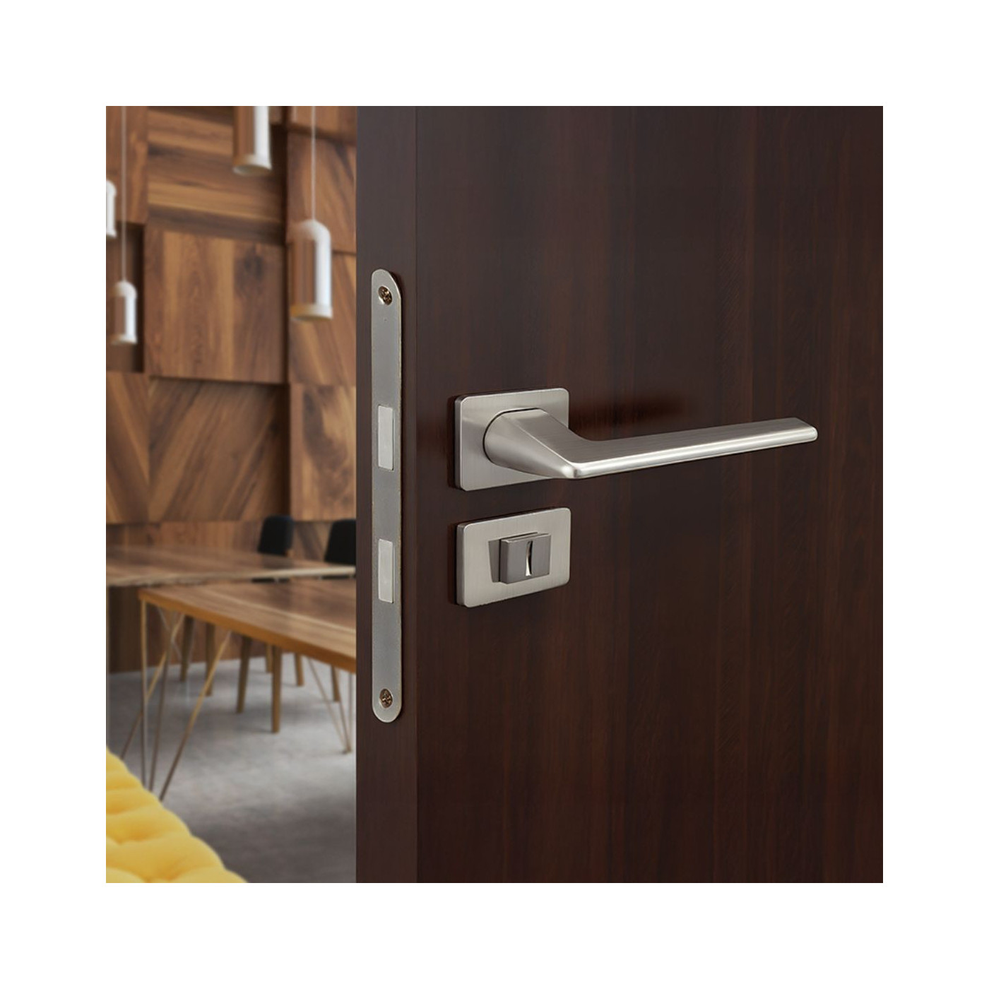 Klamka do Drzwi Wewnętrznych Satyna Recta