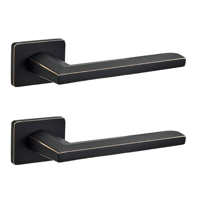 Klamka Do-Drzwi Wewnętrznych Libia II Czarno-Złota Klamka Do-Drzwi Wewnętrznych Libia II Czarno-Złota