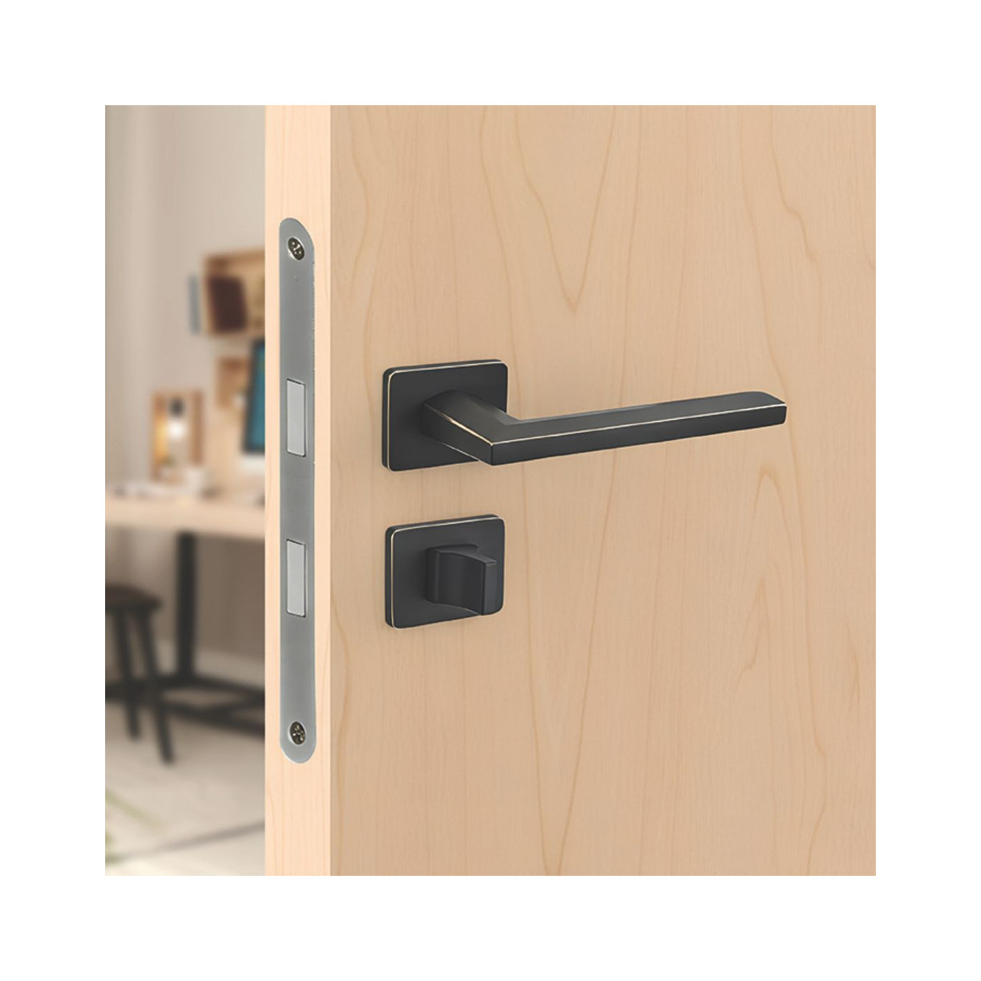 Klamka Do-Drzwi Wewnętrznych Libia II Czarno-Złota Klamka Do-Drzwi Wewnętrznych Libia II Czarno-Złota