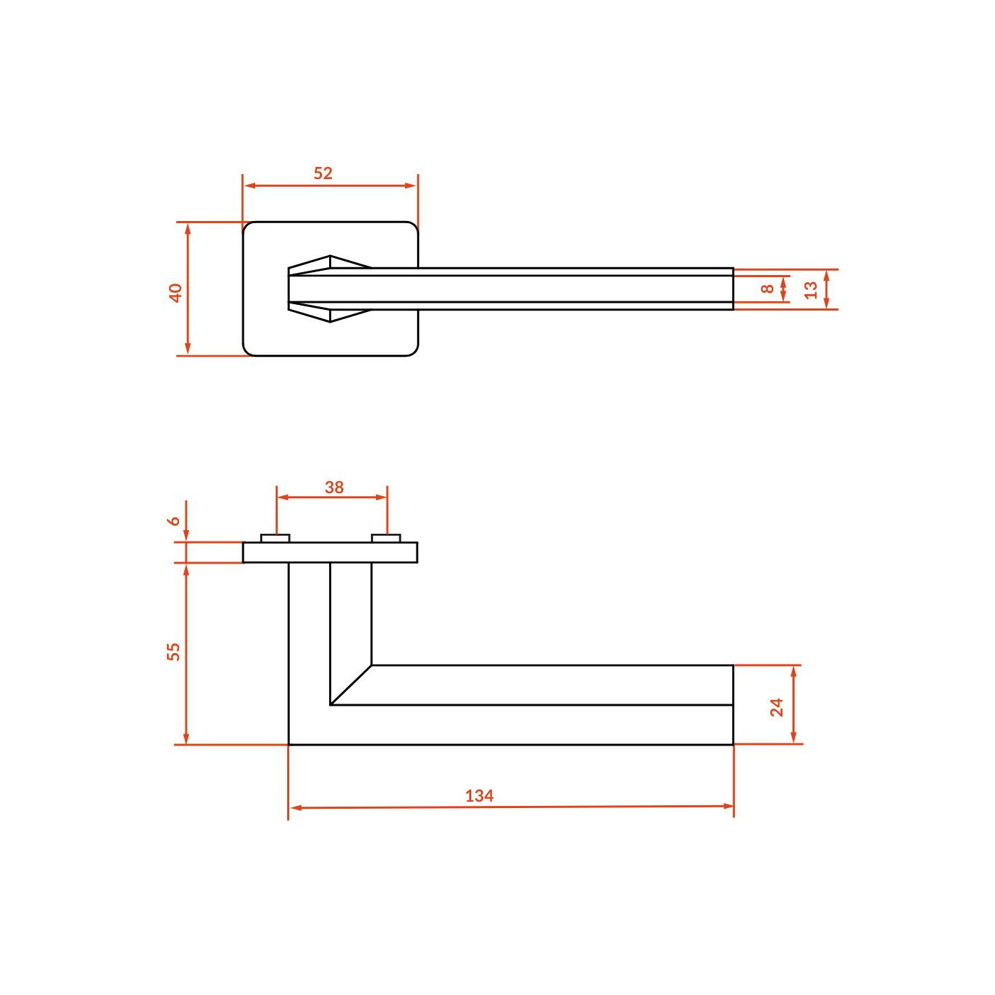 Klamka Do-Drzwi Wewnętrznych Libia II Czarno-Złota Klamka Do-Drzwi Wewnętrznych Libia II Czarno-Złota
