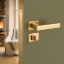 Klamka Do Drzwi Wewnętrznych KVADRATO II Złota Klamka Do Drzwi Wewnętrznych KVADRATO II Złota