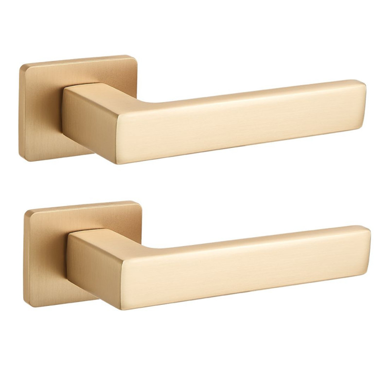 Klamka Do Drzwi Wewnętrznych KVADRATO II Złota Klamka Do Drzwi Wewnętrznych KVADRATO II Złota