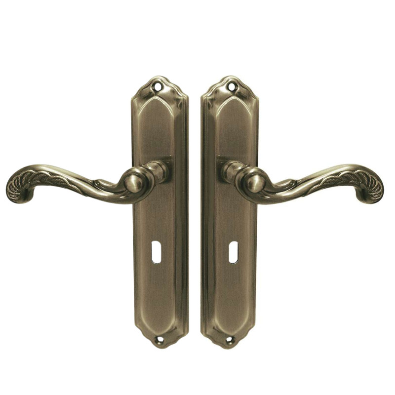 Klamka do Drzwi Wewnętrznych Na Długim Szyldzie Na Klucz Retro Klamka do Drzwi Wewnętrznych Na Długim Szyldzie Na Klucz Retro