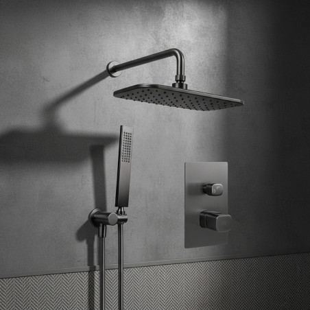 Bateria Natryskowa Podtynkowa Z Zestawem Grafitowa Tores Bateria Natryskowa Podtynkowa Z Zestawem Grafitowa Tores