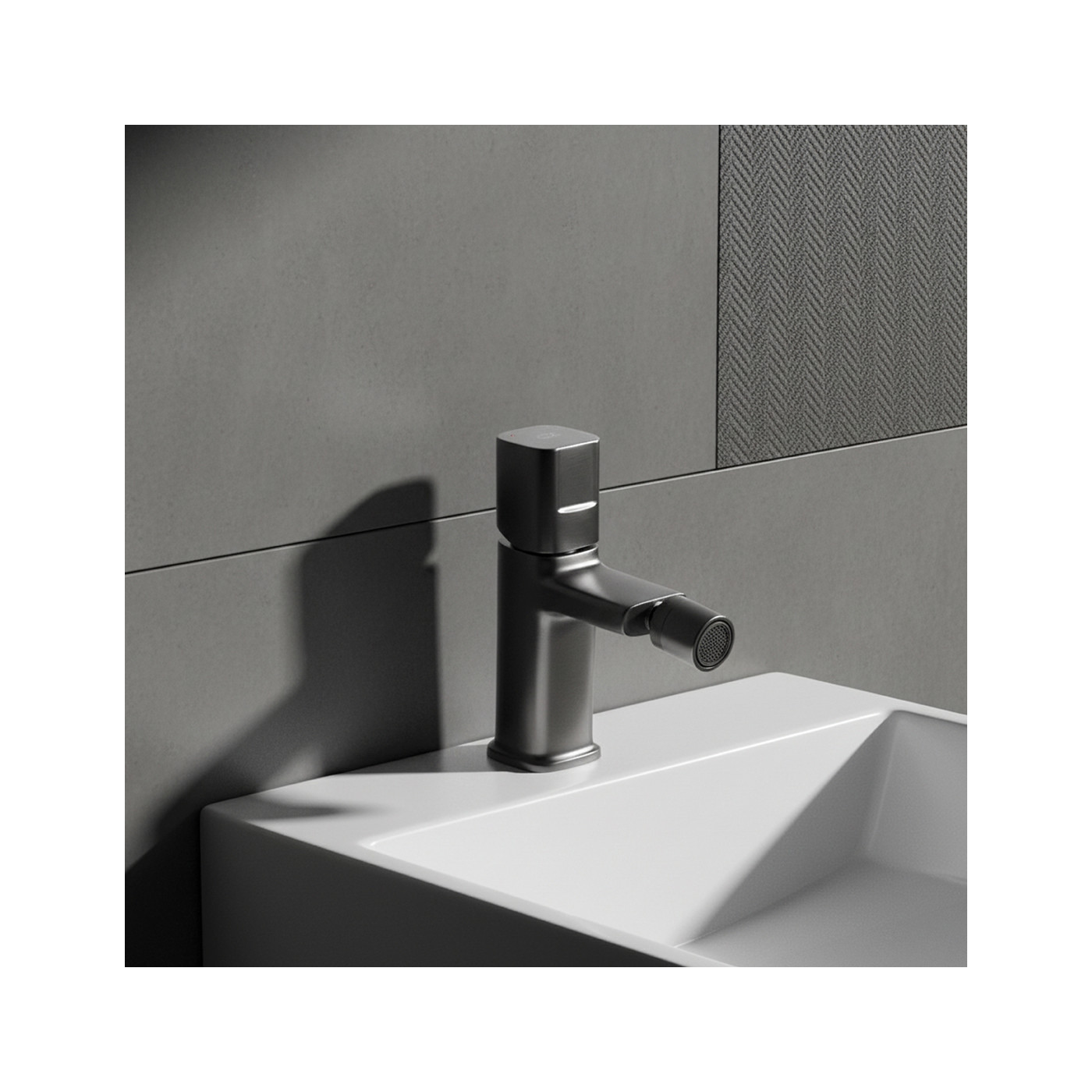 Bateria bidetowa stojąca z korkiem Grafitowa Tores Bateria bidetowa stojąca z korkiem Grafitowa Tores