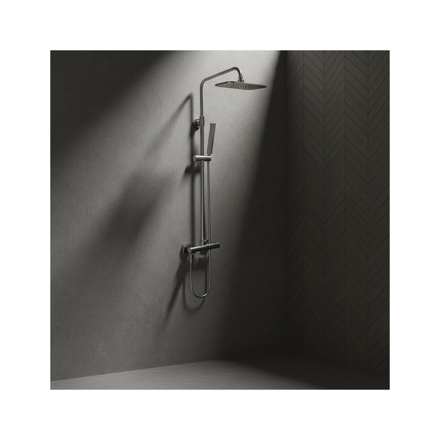 Kolumna Natryskowa z Baterią Tores Grafit