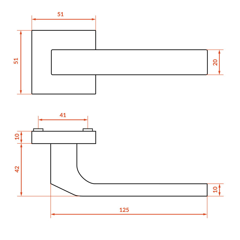 Klamka Do Drzwi Wewnętrznych BINGO Satyna