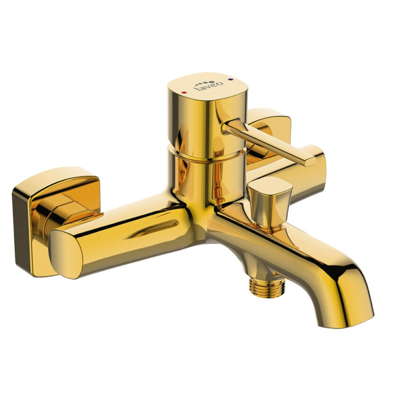 Bateria Wannowa Ścienna Pola Złoto Szczotkowane