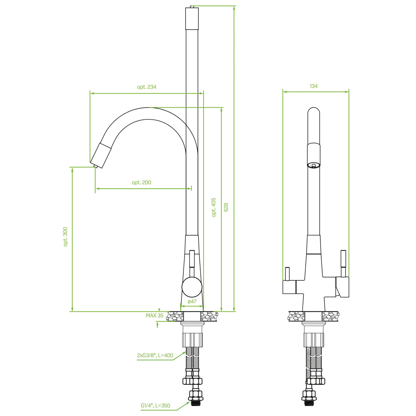 Zlewozmywak Jednokomorowy Malawi Z Syfonem I Baterią Filtrujacą Wodę Złoty Zlewozmywak Jednokomorowy Malawi Z Syfonem I Baterią Filtrujacą Wodę Złoty