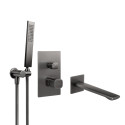 Bateria Wannowa Podtynkowa Z Zestawem Natryskowym Grafit Tores