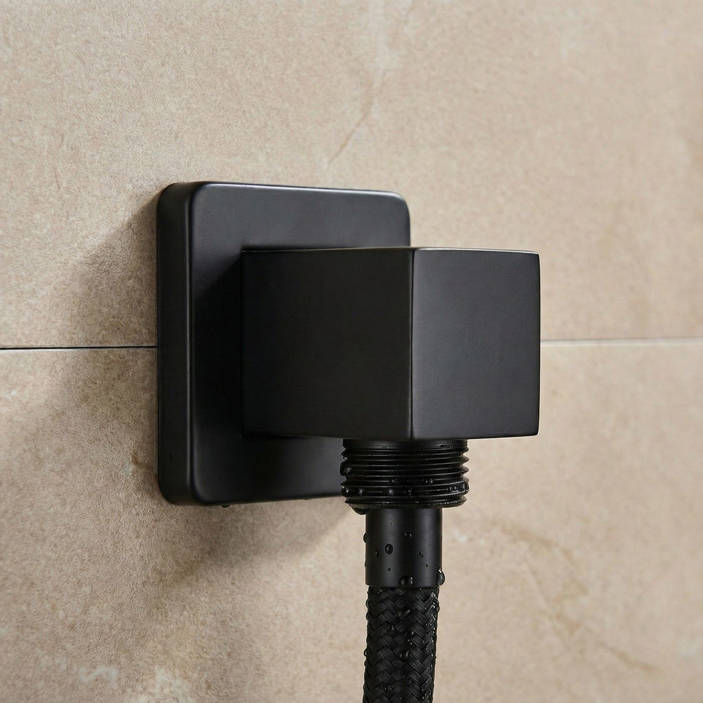 Przyłącze Kątowe Kvadrato Czarny Mat