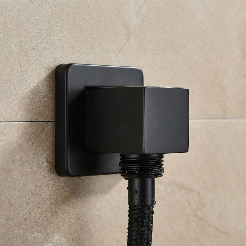 Przyłącze Kątowe Kvadrato Czarny Mat