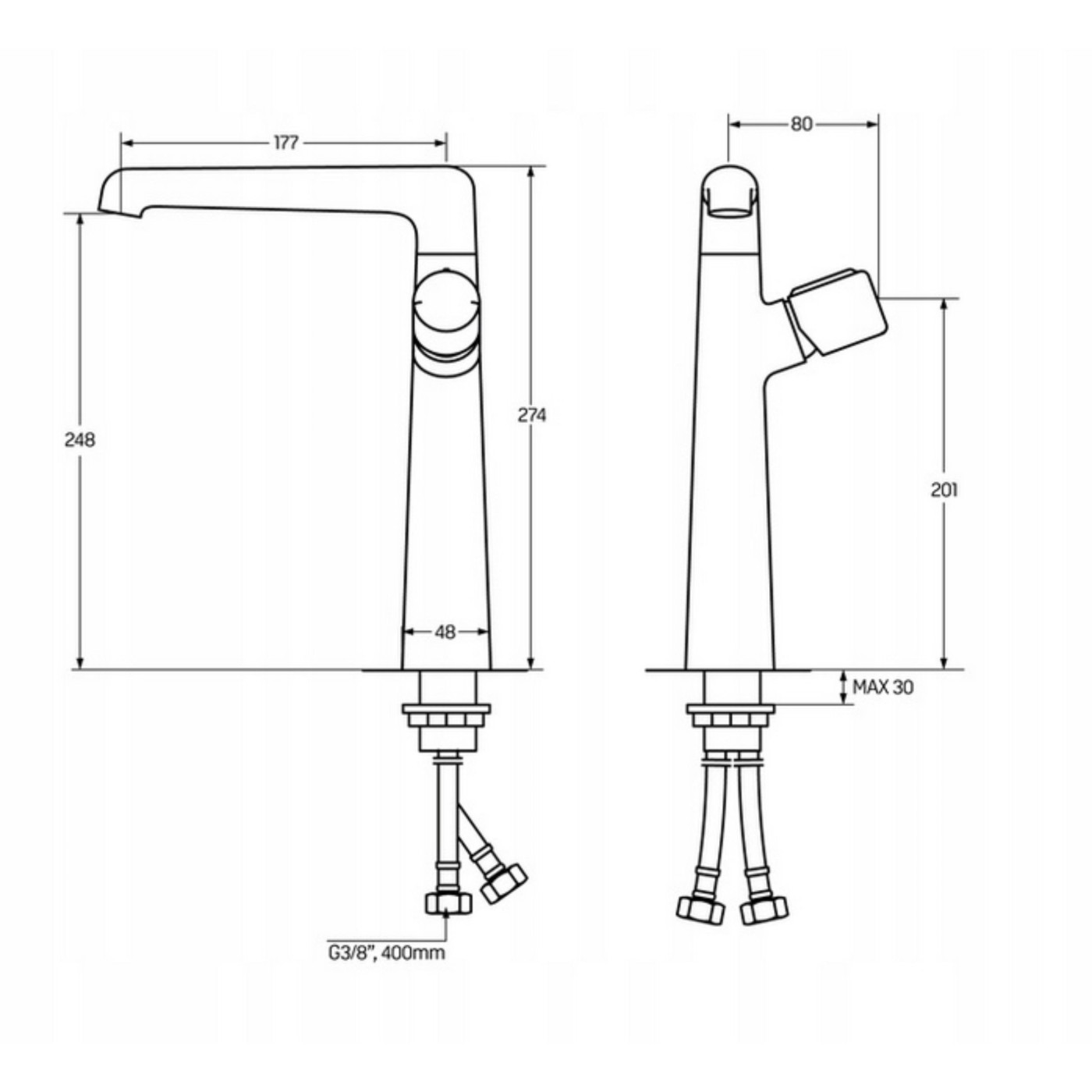 Bateria Zlewozmywakowa Pretto Grafit
