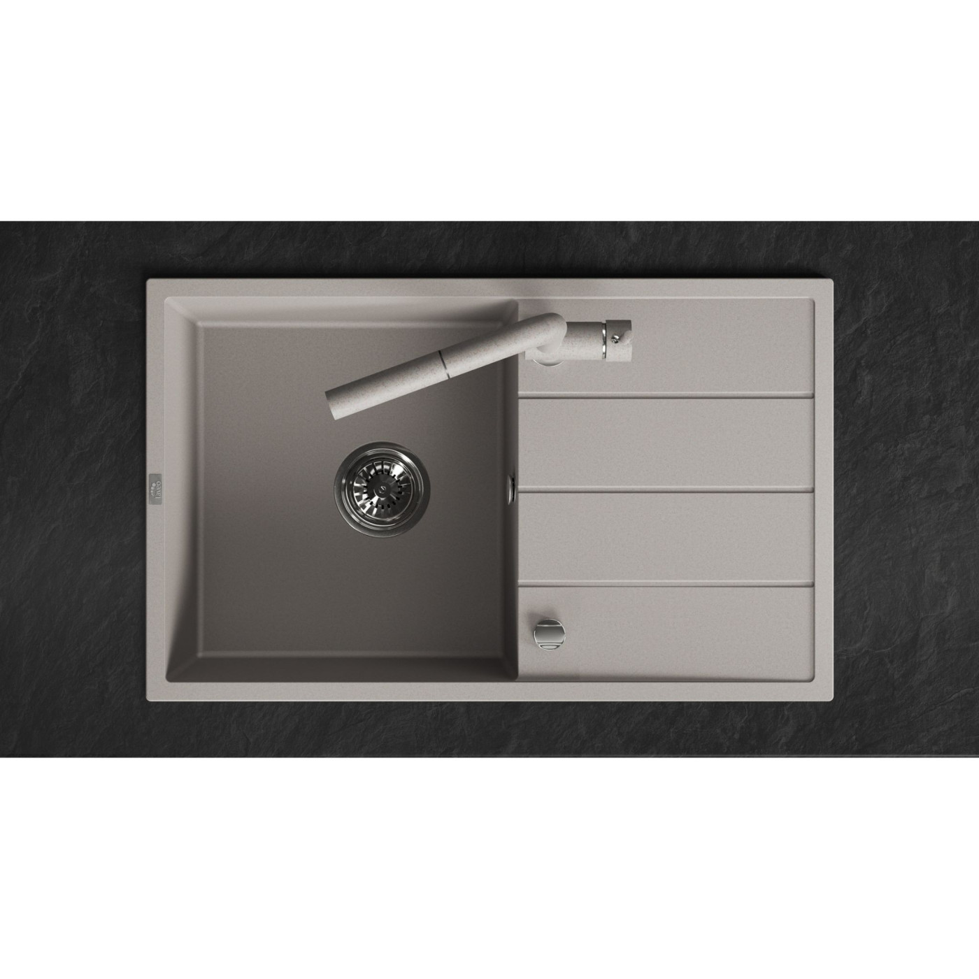 Zlewozmywak Jednokomorowy Granitowy Beżowy 780x480mm Wolin