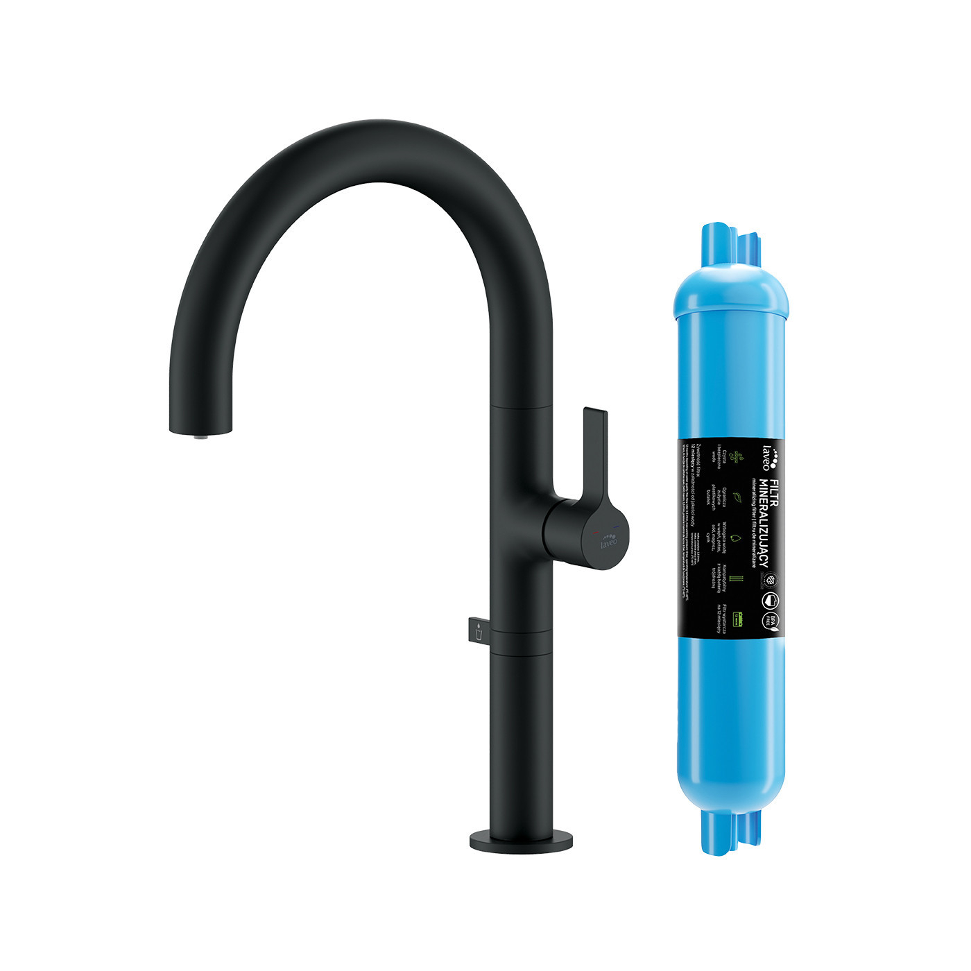 Bateria Filtrująca Wodę Pureco + Filtr Mineralizujący Czarna Bateria Filtrująca Wodę Pureco + Filtr Mineralizujący Czarna