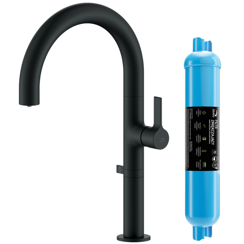 Bateria Filtrująca Wodę Pureco + Filtr Zmiękczający Czarna