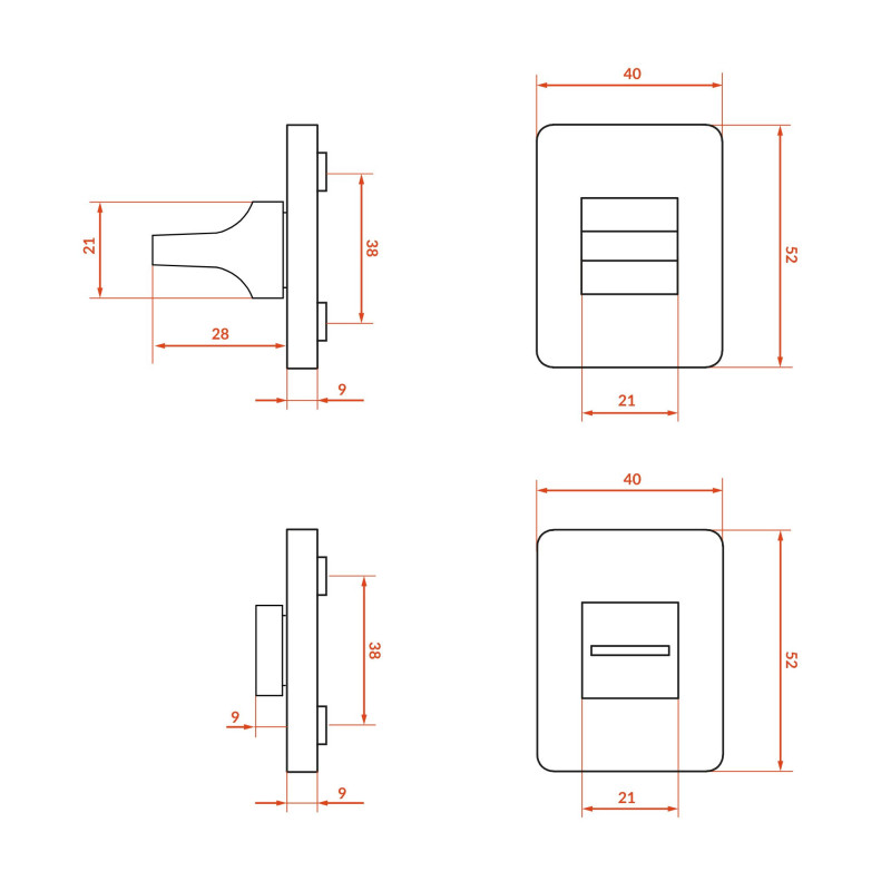 Szyld Drzwiowy WC Prostokątny LP2 Satyna Rozeta Szyld Drzwiowy WC Prostokątny LP2 Satyna Rozeta