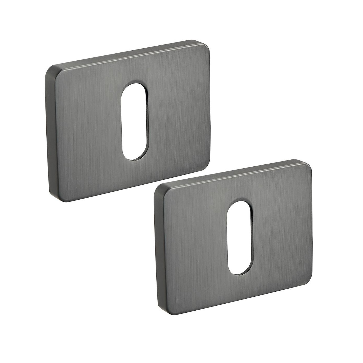 Szyld Drzwiowy Prostokątny Na Klucz Grafit Rozeta Wewnętrzna