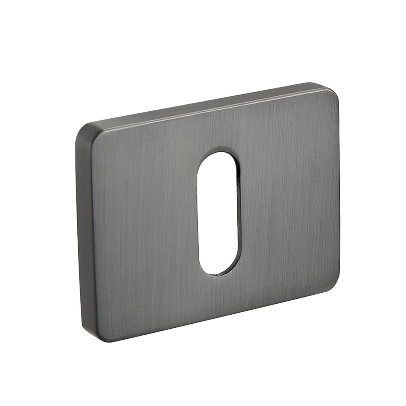 Szyld Drzwiowy Prostokątny Na Klucz Grafit Rozeta Wewnętrzna