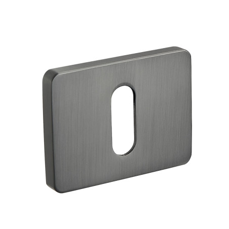 Szyld Drzwiowy Prostokątny Na Klucz Grafit Rozeta Wewnętrzna