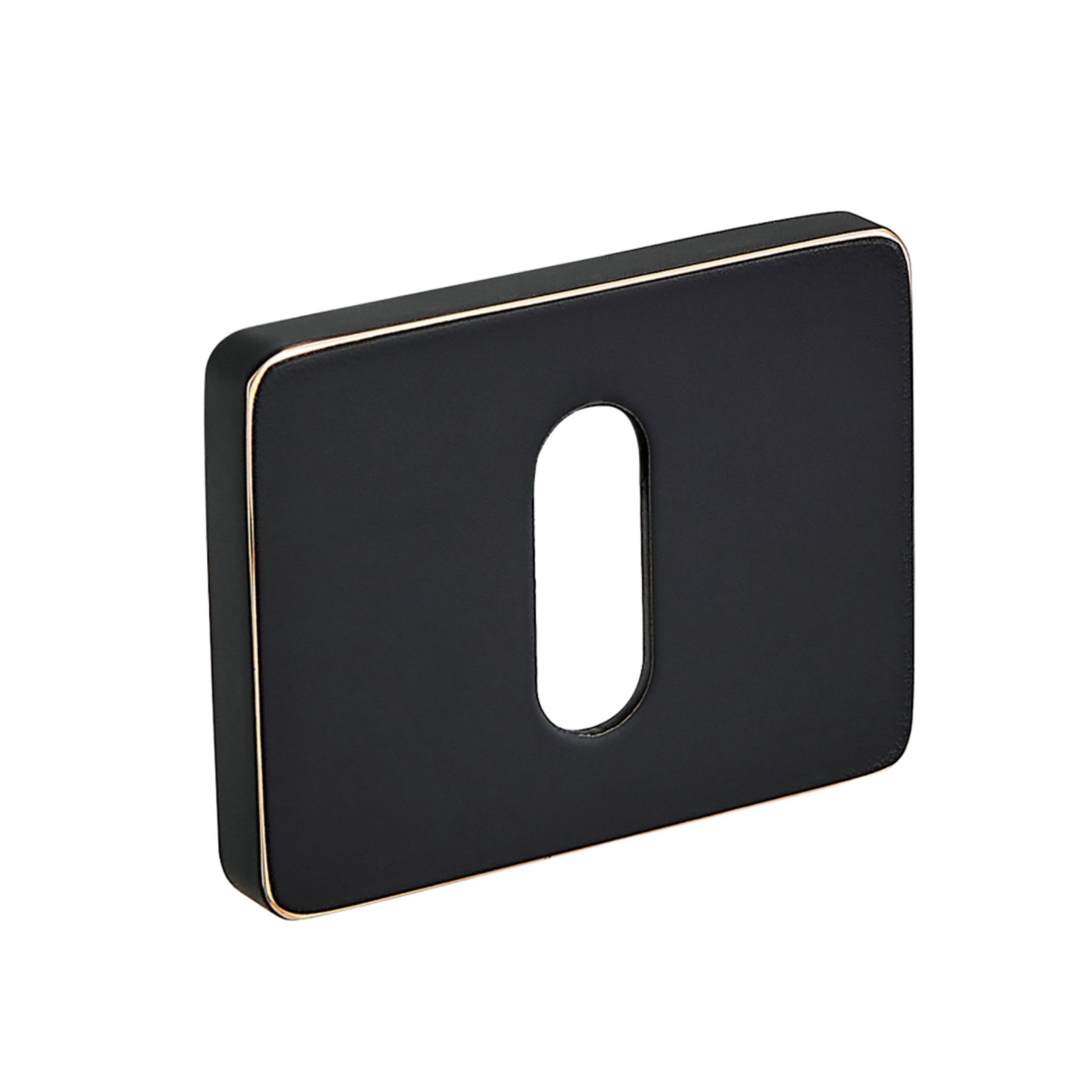 Szyld Drzwiowy Prostokątny Na Klucz Czarno-Złoty Rozeta Wewnętrzna