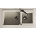 Zlewozmywak Granitowy Dwukomorowy Beżowy MILOS Zlewozmywak Granitowy Dwukomorowy Beżowy MILOS