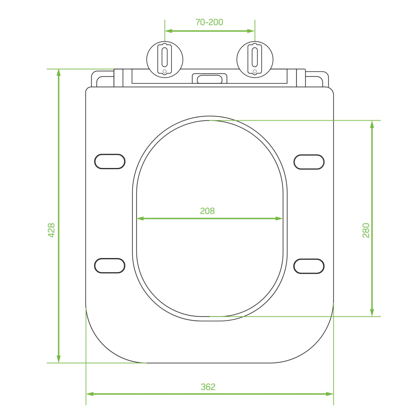 Deska Sedesowa Wolnoopadająca Kvadrato Deska Sedesowa Wolnoopadająca Kvadrato