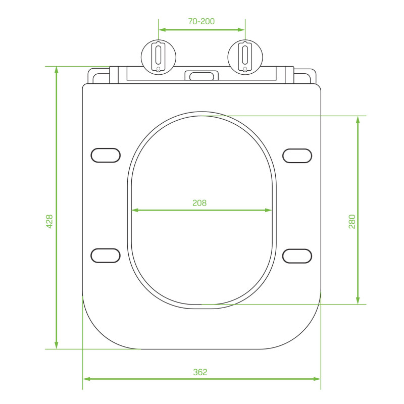 Deska Sedesowa Wolnoopadająca Kvadrato Deska Sedesowa Wolnoopadająca Kvadrato