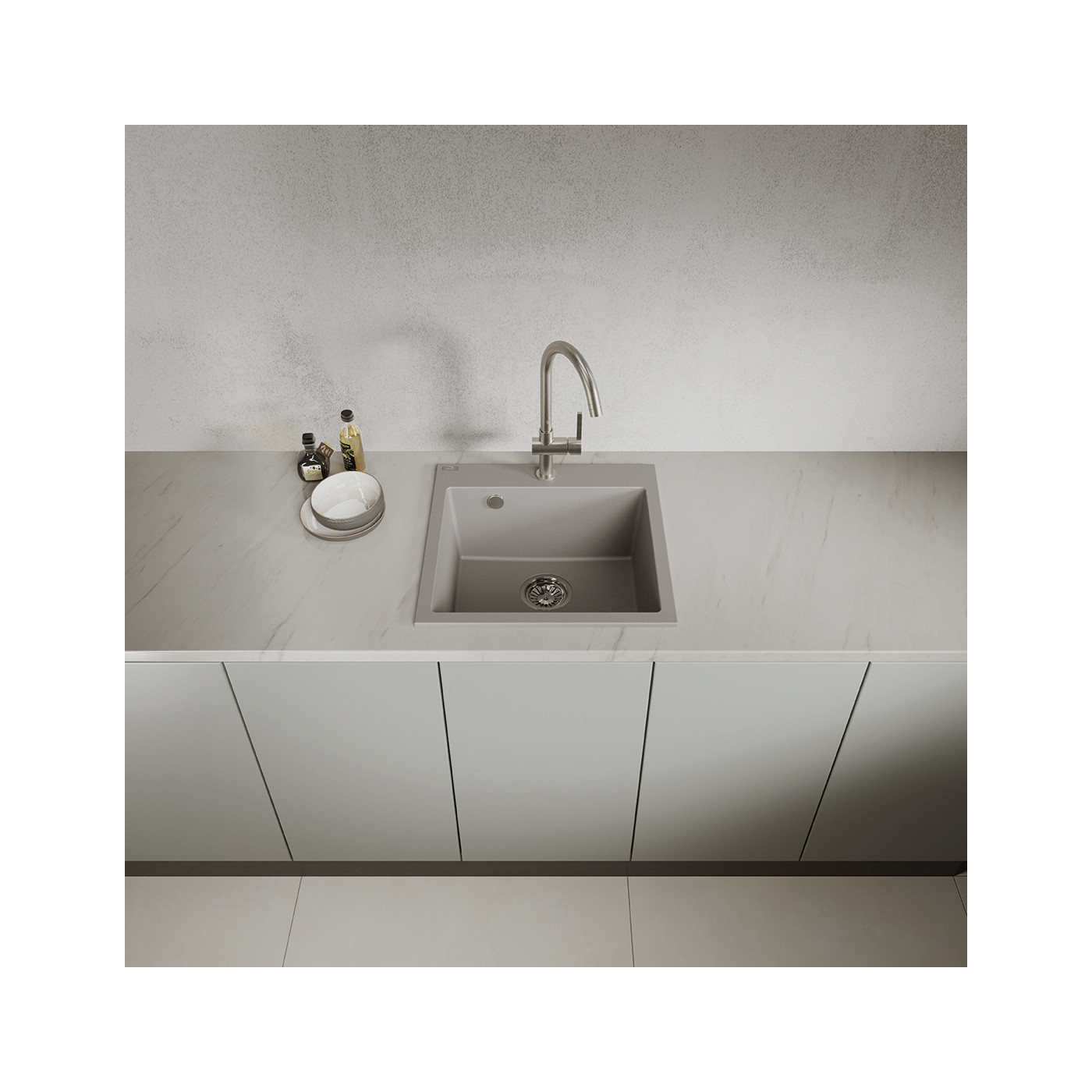 Zlew Zlewozmywak Jednokomorowy Alena Szary