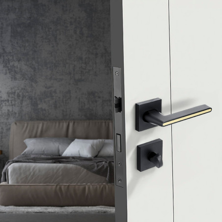 Klamka Wewnętrzna ELIKA Czarna / Złota