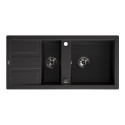 Zlew Zlewozmywak Granitowy Czarny 1,5 Komorowy Zlew Zlewozmywak Granitowy Czarny 1,5 Komorowy