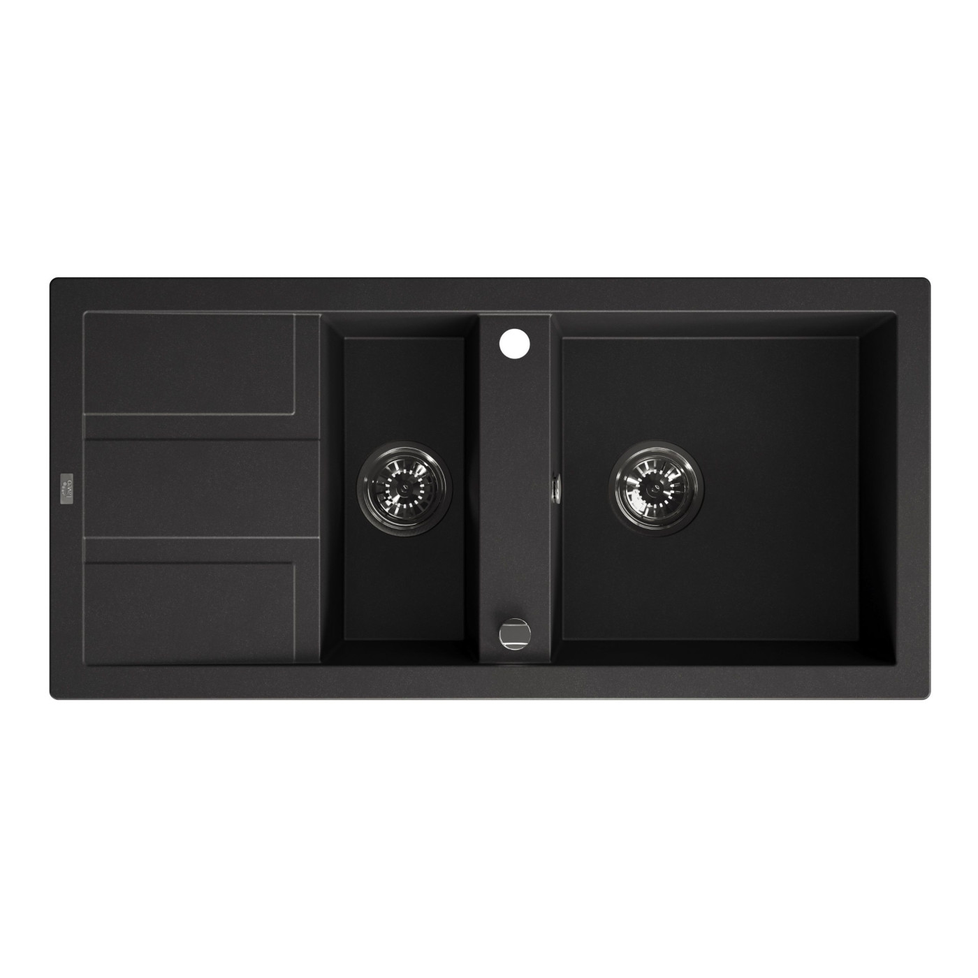 Zlew Zlewozmywak Granitowy Czarny 1,5 Komorowy Zlew Zlewozmywak Granitowy Czarny 1,5 Komorowy