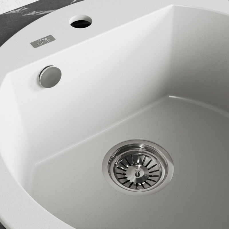 Zlewozmywak Jednokomorowy Biały Okrągły Dafne Zlewozmywak Jednokomorowy Biały Okrągły Dafne
