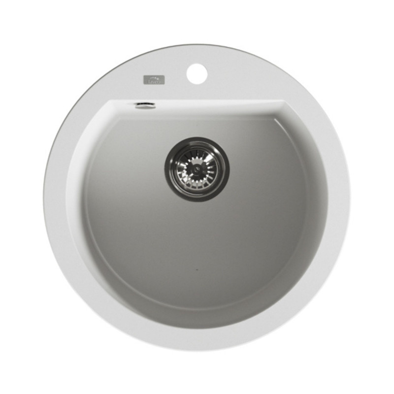 Zlewozmywak Jednokomorowy Biały Okrągły Dafne Zlewozmywak Jednokomorowy Biały Okrągły Dafne