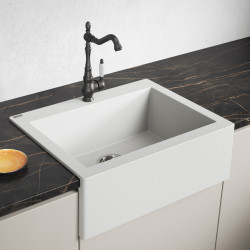 Zlew Zlewozmywak Granitowy Biały KOMODO