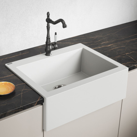 Zlew Zlewozmywak Granitowy Biały KOMODO Zlew Zlewozmywak Granitowy Biały KOMODO