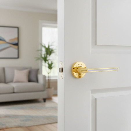 Klamka Wewnętrzna ELIKA Biała / Złota