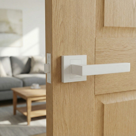 Klamka Wewnętrzna Qubik II Biała