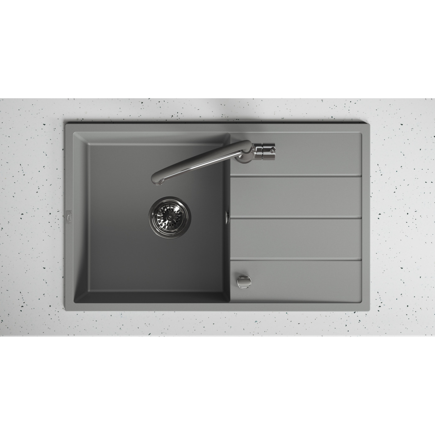 Zlewozmywak Jednokomorowy Granitowy Volcano 780x480mm Wolin