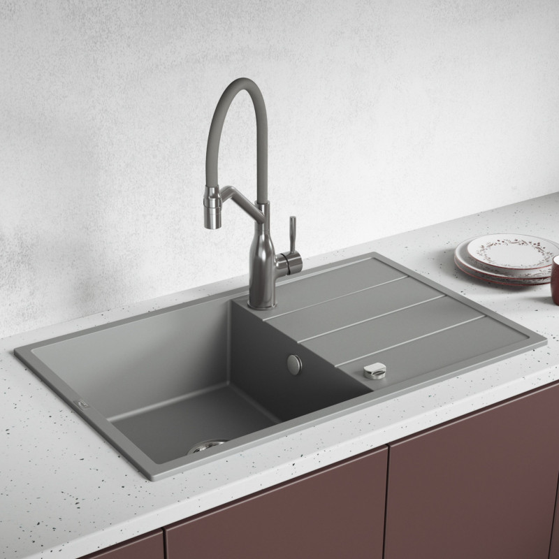 Zlewozmywak Jednokomorowy Granitowy Volcano 780x480mm Wolin