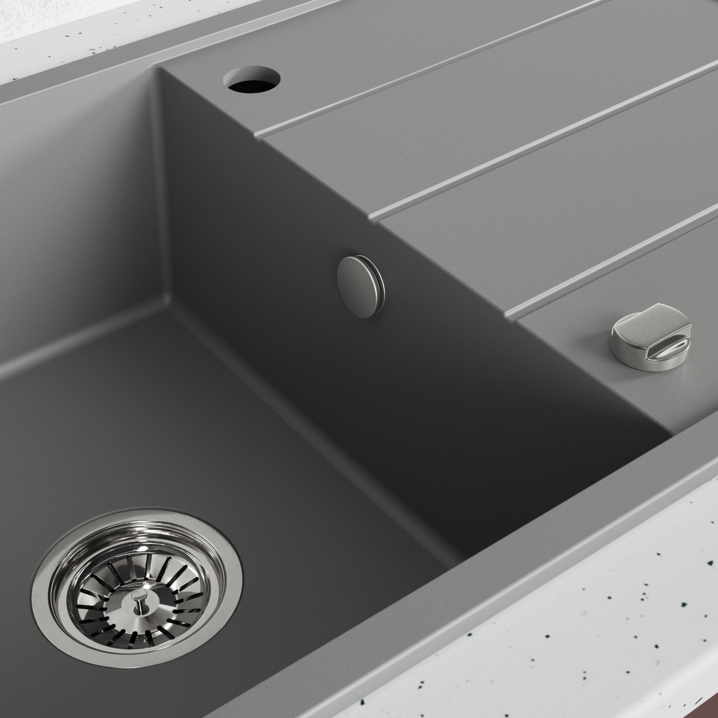 Zlewozmywak Jednokomorowy Granitowy Volcano 780x480mm Wolin