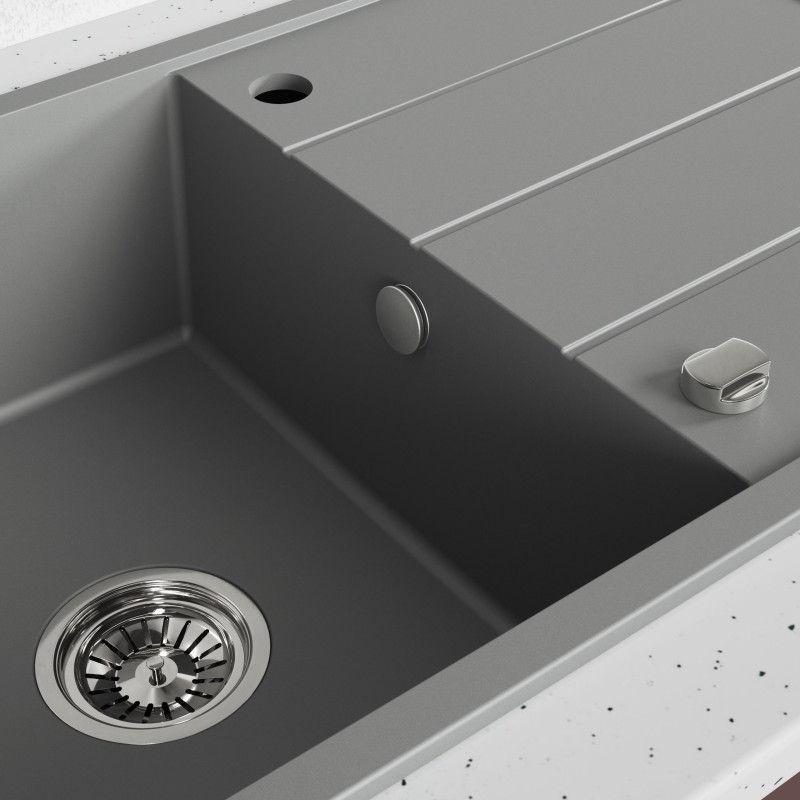 Zlewozmywak Jednokomorowy Granitowy Volcano 780x480mm Wolin
