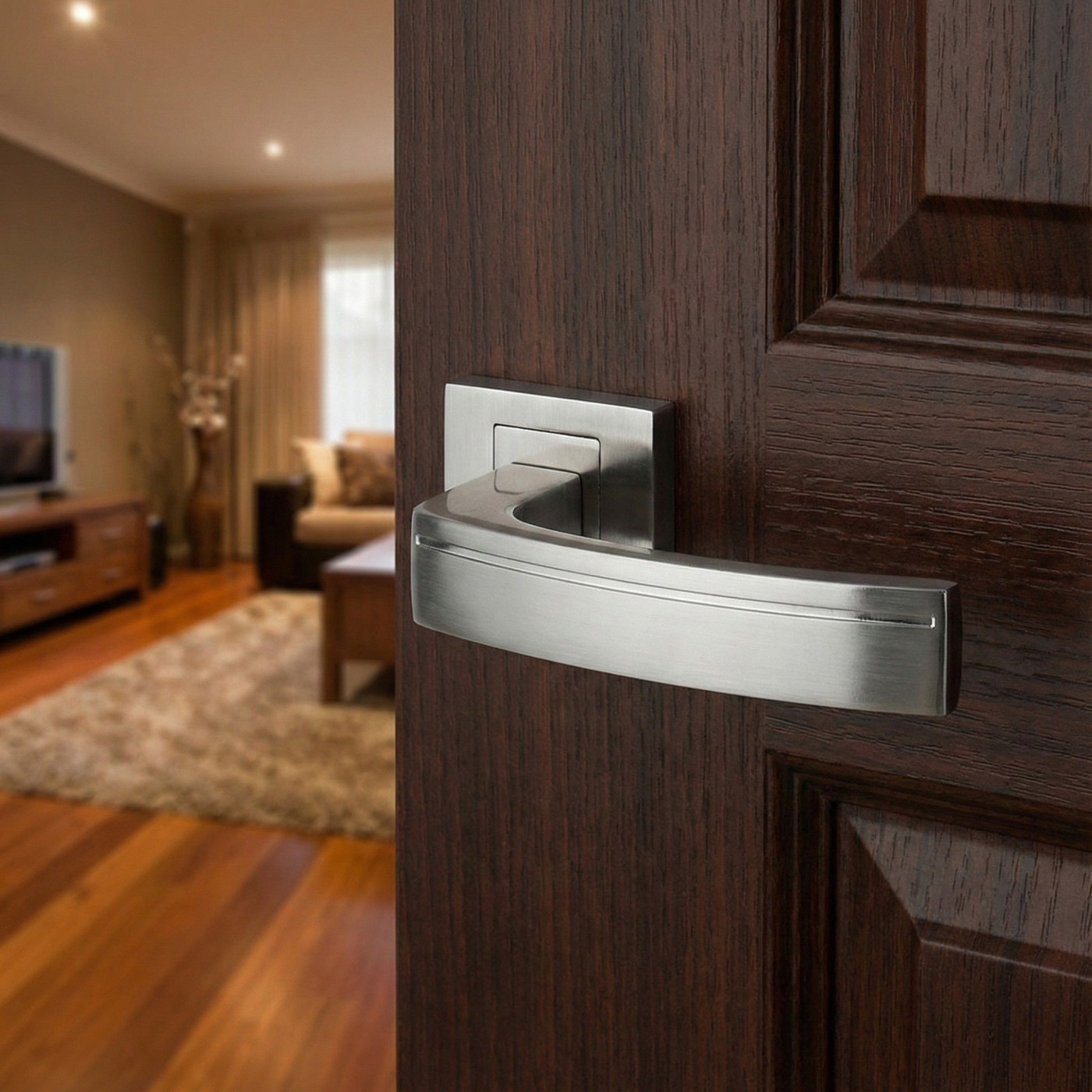 Klamka do Drzwi Wewnętrznych PARVA Satyna Klamka do Drzwi Wewnętrznych PARVA Satyna