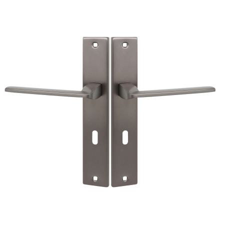 Klamka Wewnętrzna na szyldzie długim na klucz Zambia Grafit Kuchinox KAB_511A