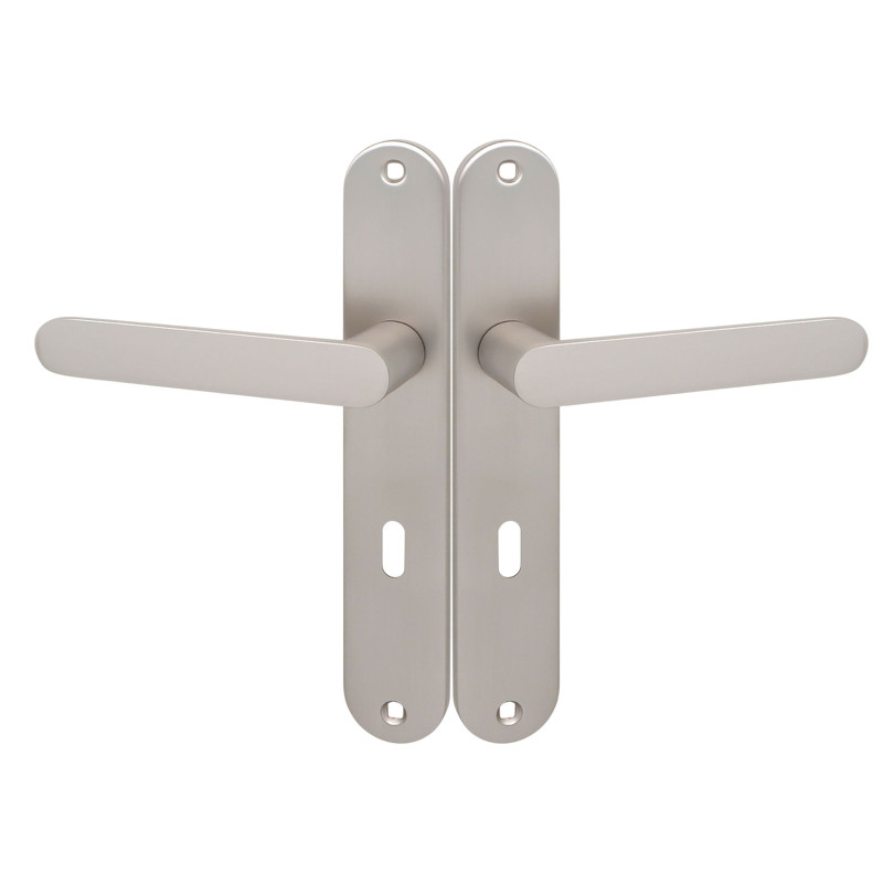 Klamka Wewnętrzna na szyldzie długim na klucz Malaga Satyna Kuchinox KMG_3M1A Klamka Wewnętrzna na szyldzie długim na klucz Malaga Satyna Kuchinox KMG_3M1A